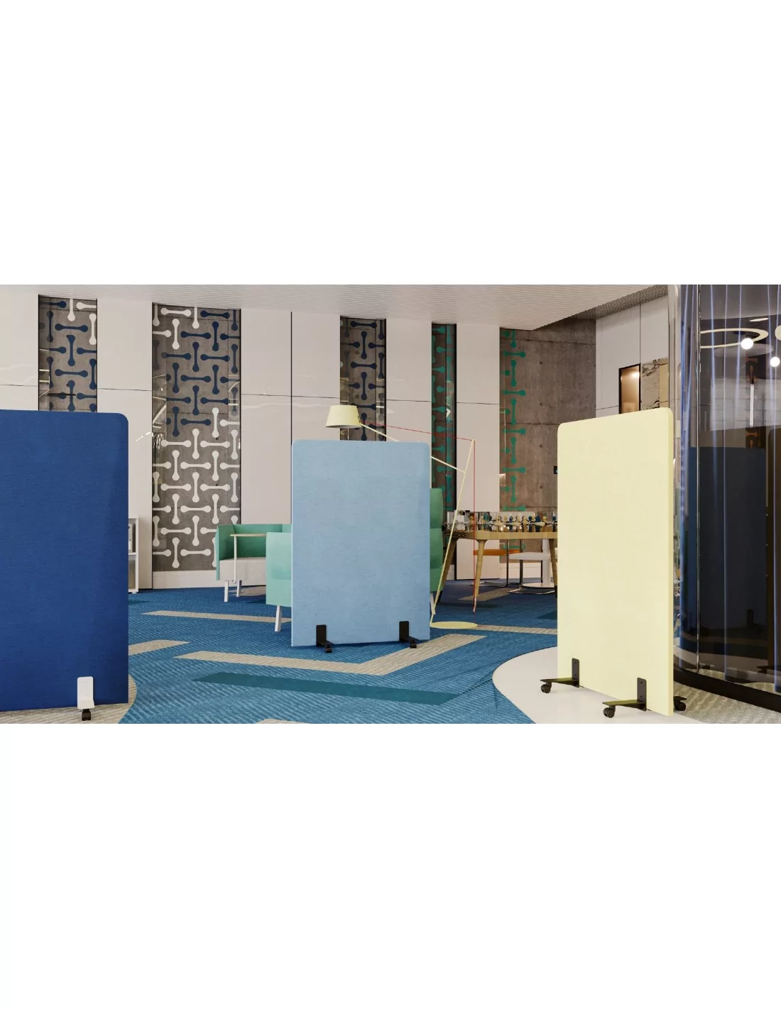 Séparation amovible à roulettes