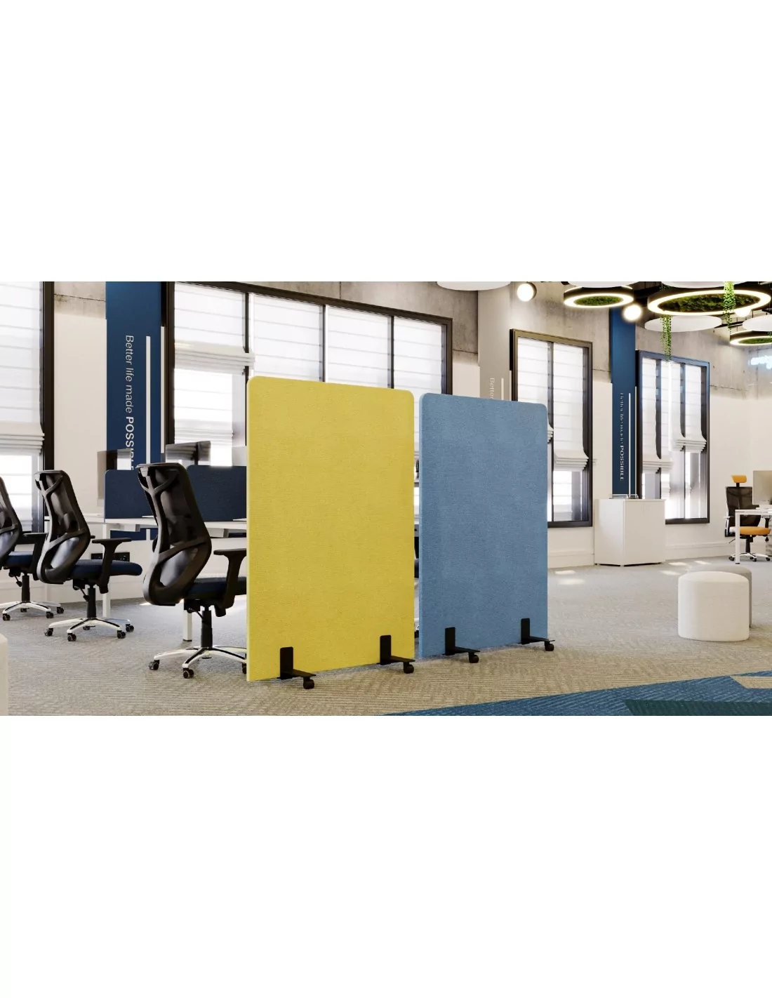 Séparation amovible à roulettes